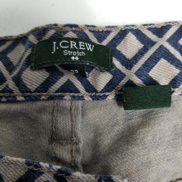 J Crew Blue Gray Geometric   Jeans Very Good! Size 28 - Picture 3 of 6